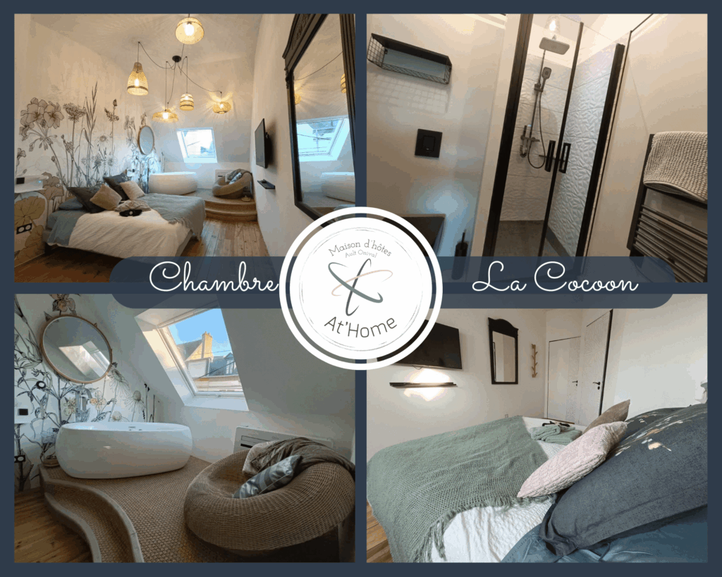 La Cocoon est une chambre pour 2 personnes de 25 m² située au 1er étage de la maison